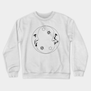 Moon Double Face Crewneck Sweatshirt